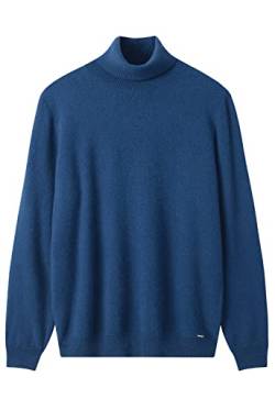 ZHILI Herren Kaschmir Pullover einfarbig Turtleneck Pullover_Dunkel Blau_XX-Large von ZHILI