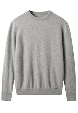 ZHILI Herren Pullover aus Kaschmir mit Rundhalsausschnitt einfarbig Strick_Hell Grau_XX-Large von ZHILI