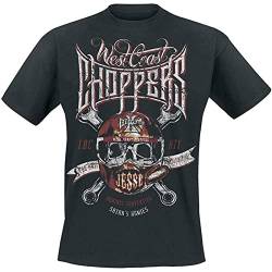 WCC West Coast Choppers Herren T-Shirt Iron Works Black XXL von ZHINAN