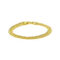 999 24K Massivgold Armbänder für Damen, echtes reines Gold einfacher zierlicher Schmuck Doppelschnallen Goldarmband für Männer Teenager Mädchen Jungen Paare Liebhaber Geschenke 1 von ZHOU LIU FU