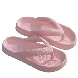 ZHOUT Hausschuhe damen Flip Flops Frauen Sommer Beach Pantoffeln Dicker Sohle -clip -zehen Badezimmerrutschen Sandalen Sandalen-rosa-44-45 von ZHOUT