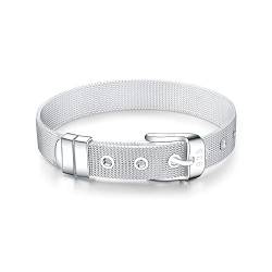 Gürtel Pure 925 Sterling Silber Edlen Schmuck Armband Armreifen Für Frauen Männer 10mm Uhrenkette Für Frau Mann Geschenk von ZHUDJ