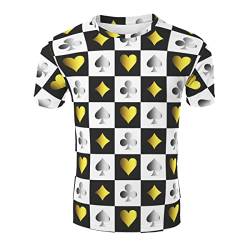 ZIFIS 3D T-Shirt spielen Karten T-Shirt Männer Poker T-Shirts Lustige T-Shirts bunte Kleider Kurzarm T-Shirts T-Shirts (Color : Ivory1, Size : M) von ZIFIS