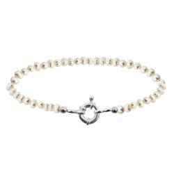 ZILIA Jewelry 19 cm großes Perlenarmband mit 6 mm großen Süßwasserperlen zusammen mit dem 925er Silberschloss – ideal für formelle Kleidung oder für Freizeitkleidung, inklusive Geschenkbox von ZILIA