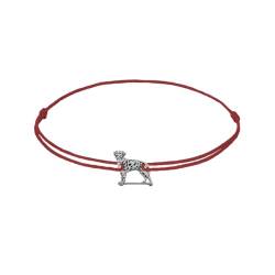 ZILIA Jewelry Dalmatian Dog Bracelet Burgundy S von ZILIA