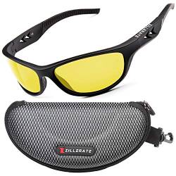 Sonnenbrille Herren Polarisiert Sport Brille - Sportbrille für Men & Damen zum Fahren Radfahren Golf Angeln Laufen Segeln Skifahren, UV400-Schutz, Leichter, langlebiger TR90-Rahmen, Hartschalen-Etui von ZILLERATE