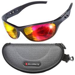 Sonnenbrille Herren Polarisiert Sport Brille für Men & Damen zum Fahren Radfahren Golf Angeln Laufen Segeln Skifahren, UV400-Schutz, Leichter, langlebiger TR90-Rahmen, Hartschalen-Etui von ZILLERATE