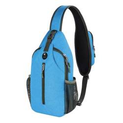 ZILUXI Brusttasche Sling Bag, Brusttasche Herren Kleiner Rucksack, Umhängetasche Sporttasche Reise Wander Daypack für Herren Damen(Color:Blue) von ZILUXI
