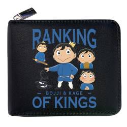 ZILUXI Ranki-ng of Kin-gs Anime-Geldbörsen, Praktische Reißverschluss Wallet mit Münzfach, Geldbörsen Portemonnaie Brieftasche für Jungen/Mädchen(Color:Black 8) von ZILUXI