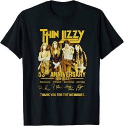Rare Vintage Th%in Li%zzy 53 Year, 53rd Anniversary 1969-2022 Thank You for The Memories Unisex, Men, Women Tee T-T-Shirts Hemden Black, White(Medium) von ZILV
