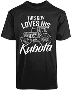 This Guy Loves His Kubota Mens T-Shirts Hemden Automobile Tractor Construction Top Tee(Large) von ZILV