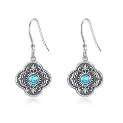 Türkis Ohrringe, Teardrop Dangle Hook Ohrringe 925 Sterling Silber Schmuck Geschenke für Mädchen Frauen von ZIPPICE