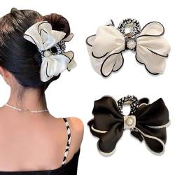 Haarschleifen, Haarklammer für Damen und Mädchen, stilvoll, elegant, Schleife, dickes Haar und Clips für Frauen von ZIRYXQ