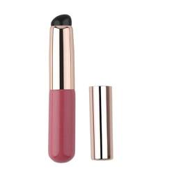 Weicher Silikon-Lippenpinsel mit Abdeckung, Lippenstift-Applikator, abgewinkelter Concealer, Make-up-Werkzeug, Fingerspitzen-Pinsel, Lippenstift, rund wie Kopf von ZIRYXQ