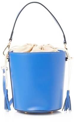 ZITHA Women's Bucket Bag aus Leder Damen Schultertasche, Blau von ZITHA