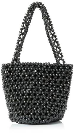 ZITHA Women's Bucket Bag aus Perlen Damen Schultertasche, Schwarz von ZITHA