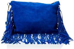 ZITHA Women's Fransentasche aus Leder Damen Umhängetasche, Blau von ZITHA