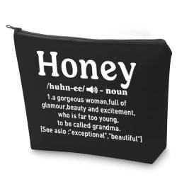 ZJXHPO Honey Definition Kosmetiktasche Honig Oma Survival Kit Best Grandma Ever Make-up-Tasche mit Reißverschluss Oma Wertschätzung Geschenk Muttertag Geschenk, BL Honey, Nein von ZJXHPO