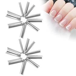 18pcs French Manicure, Nail Art Tipps 9 Größen Einzelne Spitzen Tiefes C-Form Cutter Werkzeug Nagelkantenschneider für Frauen Mann Nail Art Salons Diy Home Nails Tips Trimmer von ZJchao