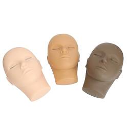 3-lagiger Wimpern-Puppenkopf, 3D-simuliertes Gesicht für Wimpernverlängerungs-Make-up-Übungen, Leichtes, Kompaktes von ZJchao
