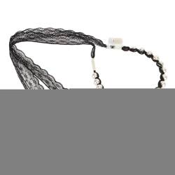 Leuchtendes Haarband mit Künstlicher Perle, Verstellbares Stirnband, Batteriebetriebenes Licht, ABS- und Legierungsmaterial, Vielseitiges Haaraccessoire für Hochzeitsfeiern von ZJchao