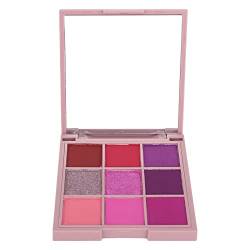 Lidschatten-Palette, 9 Farben, Professionelles Make-Up, NatüRliche, Hochpigmentierte, Langanhaltende, Matte, Glitzernde Lidschatten-Kosmetik FüR Maskenbildner (M9-8) von ZJchao