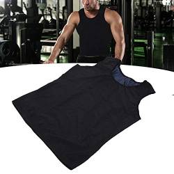 Männer Sauna Schweiß Weste Fitness Sport Bauch Kontrolle Taille Trainer Weste Body Shaper Gewichtsverlust Fettverbrennung Shapewear für Workout Fitness Gym Heißes Korsett(XXL/3XL-XXL / 3XL) von ZJchao