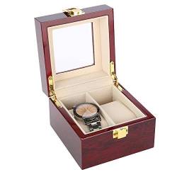 Salmue Box für Uhren für Damen Herren - 2 Fächer Holz Advanced Display Cabinet von ZJchao
