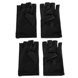 UV-Schutz-Maniküre-Handschuhe, Fingerlose Gel-Nagellampe, Anti-UV-Handschuhe für Frauen mit Atmungsaktivem Sonnenschutz-Design (BLACK) von ZJchao