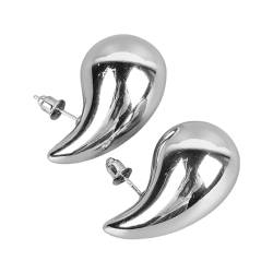 Wassertropfen-Ohrringe Im Vintage-Stil für Damen, Kupfermaterial, mit Tropfendesign, Breite Anwendung (SILVER) von ZJchao
