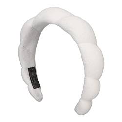 Weich Gepolstertes Spa-Stirnband, Niedliche Form, Sehr Saugfähig, für Yoga und Make-up (Weiß) von ZJchao