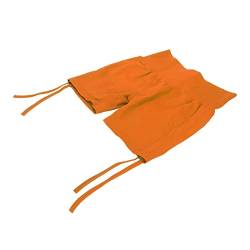 ZJchao Nahtlose, hoch taillierte Biker-Shorts mit elastischem Kordelzug in Orange von ZJchao