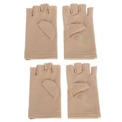 UV-Schutz-Maniküre-Handschuhe, Fingerlose Gel-Nagellampe, Anti-UV-Handschuhe für Frauen mit Atmungsaktivem Sonnenschutz-Design (Hautfarbe) von ZJchao