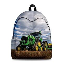 Traktor Rucksack,Grosse Kapazität Kinder Rcksack Schultasche für Jungen Und Mädchen -17Zoll (43x 17x 34cm) (A 01) von ZKDT