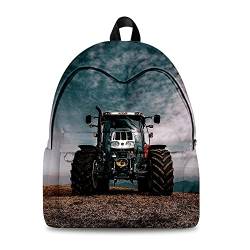 Traktor Rucksack,Grosse Kapazität Kinder Rcksack Schultasche für Jungen Und Mädchen -17Zoll (43x 17x 34cm) (A03) von ZKDT