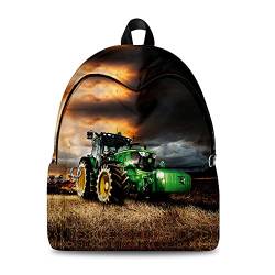 Traktor Rucksack,Grosse Kapazität Kinder Rcksack Schultasche für Jungen Und Mädchen -17Zoll (43x 17x 34cm) (A06) von ZKDT