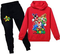 ZKDT Bekleidung Anzug Kapuzenpullover Set Sweatshirts Unisex Hoodie Geeignet für 3-14 Jahre alt (A5,120cm) von ZKDT