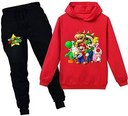 ZKDT Bekleidung Anzug Kapuzenpullover Set Sweatshirts Unisex Hoodie Geeignet für 3-14 Jahre alt (A6,140cm) von ZKDT