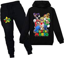 ZKDT Bekleidung Anzug Kapuzenpullover Set Sweatshirts Unisex Hoodie Geeignet für 3-14 Jahre alt (A9,120cm) von ZKDT