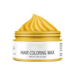 Einweg-Haarschlamm zum Färben, schnelles Modellieren, Styling-Wachs, 9 Haarfarben, erhältlich für Männer und Frauen Haarfärbung Männer (Gold, A) von ZKYUOA