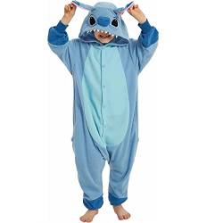 ZKomoL Kinder-Pyjama Kigurumi Onesie Unisex Kids für Partys und Cosplay, Halloween-Kostüme, Karnevalskostüme (10T, Kids Stitch A) von ZKomoL