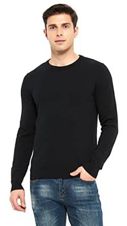 ZLUXURQ Herren Langarm Rundhals aus Baumwolle Weicher und Thermo Strickpullover, Business Outdoor Solid und Gestreifter Pullover Herren von ZLUXURQ