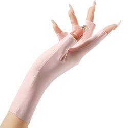 ZLXFT Gel Maniküre Handschuhe,UV Shield Handschuhe,Fingerlose Handschuhe,UV-Schutz-Fingerlose Handschuhe, Schützen Hand für Nagellack Nagel Kunst Trockner von ZLXFT