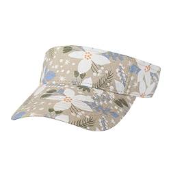 ZLYC Damen Sonnenschild Golf Visor Cap mit Klettverschluss,Blumengrün,Gr. Einheitsgröße von ZLYC