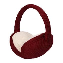 ZLYC Damen Winter Verstellbarer Ohrenschützer Ohrenwärmer Outdoor Earmuffs(Burgundy) von ZLYC