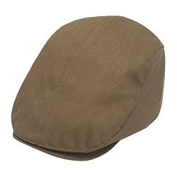 ZLYC Sommer Ivy Schirmmützen Ballonmütze Baumwolle Flatcap für Herren(Rückenschnalle Braun) von ZLYC