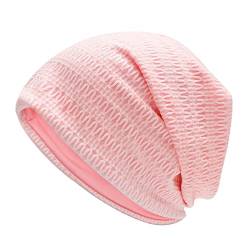 ZLYC Summer Long Slouch Beanie Leicht Weich Jersey Mütze für Damen und Herren(Motiv Rosa) von ZLYC