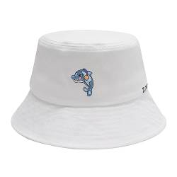 ZLYC Unisex Mode Bestickte Fischerhüte Sommerhut Outdoor-Hut Für Jugendliche(Delfin Weiß) von ZLYC