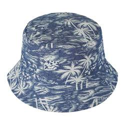 Zlyc Unisex-Hut mit niedlichem Aufdruck, für den Sommer, Reisen, Fischerhut, für Damen, Herren, Teenager - Blau - Einheitsgröße von ZLYC
