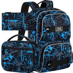 ZLYERT Laptop-Rucksack, 40,6 cm (16 Zoll), Schultasche und Lunchtasche, wasserabweisend, Rucksäcke für Teenager, Mädchen, Frauen, Studenten, Airbrush Blue, Einheitsgröße von ZLYERT